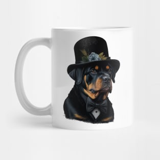 Rottweiler Funny Top Hat Mug